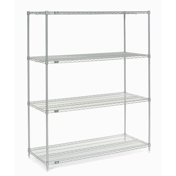 Nexel Chrome Wire Shelving, 54W X 14D x 86H 14548C - main